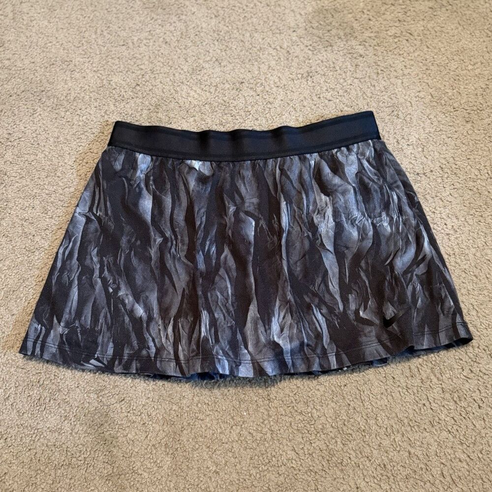 Nike Dri-FIT Women’s Tennis Athletic Skirt Abstract Black/Gray Size M